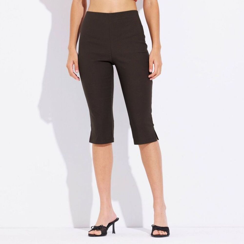 Women's High-Rise Slim Leg Capri Pants - Wild Fable Brown S